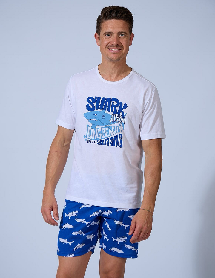 PIJAMA HOMBRE CORTO TIBURONES