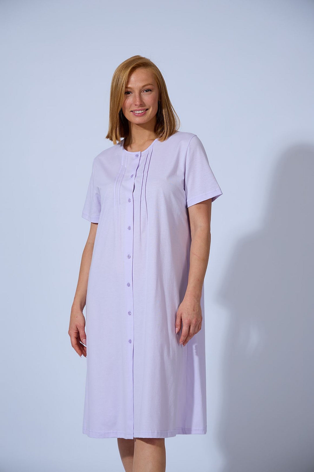 CAMISÓN ALGODÓN MUJER LISO LILA Lila