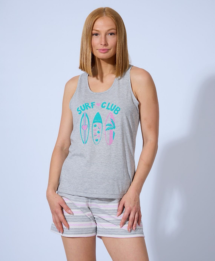 PIJAMA MUJER CORTO SURF CLUB