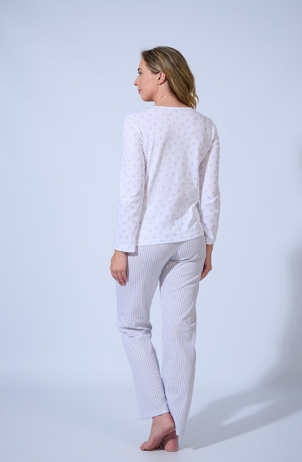 PIJAMA MUJER LARGO ALGODÓN ENTRETIEMPO