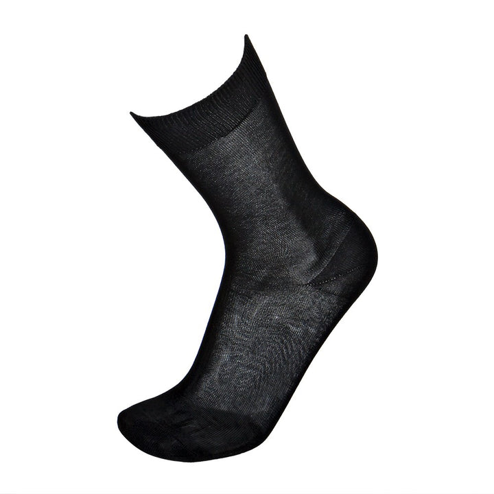 4444 CALCETÍN SUAVE HILO DE ESCOCIA 009-Negro