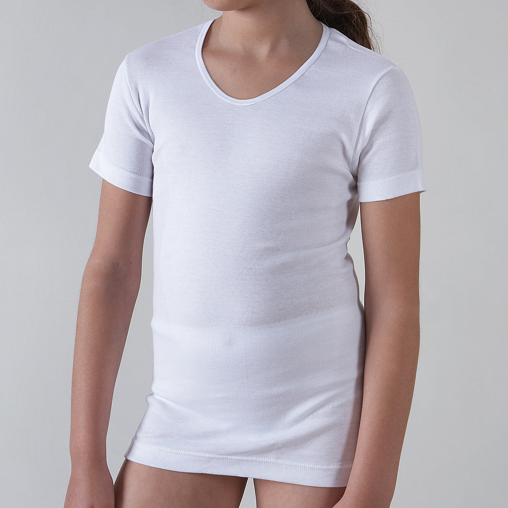 5823-003 CAMISETA MANGA CORTA ALGODÓN 000-Blanco