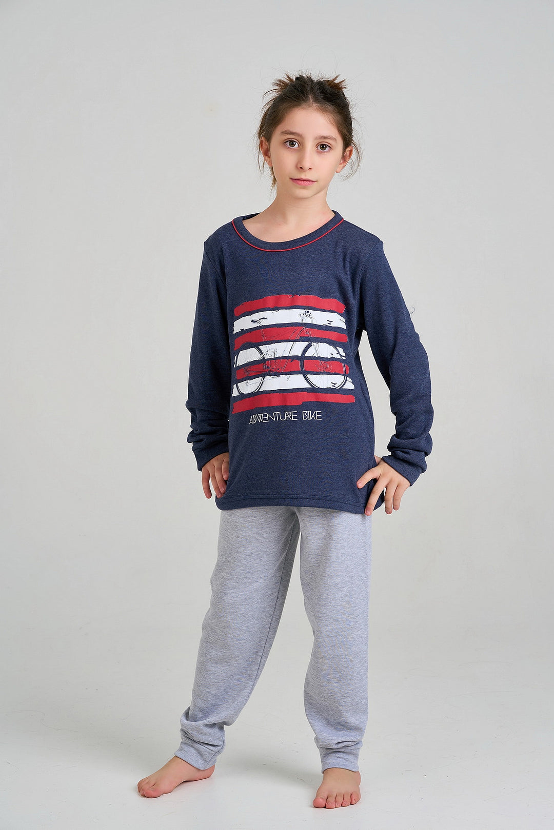 PIJAMA AFELPADO ADVENTURE BIKE PARA NIÑOS Marino