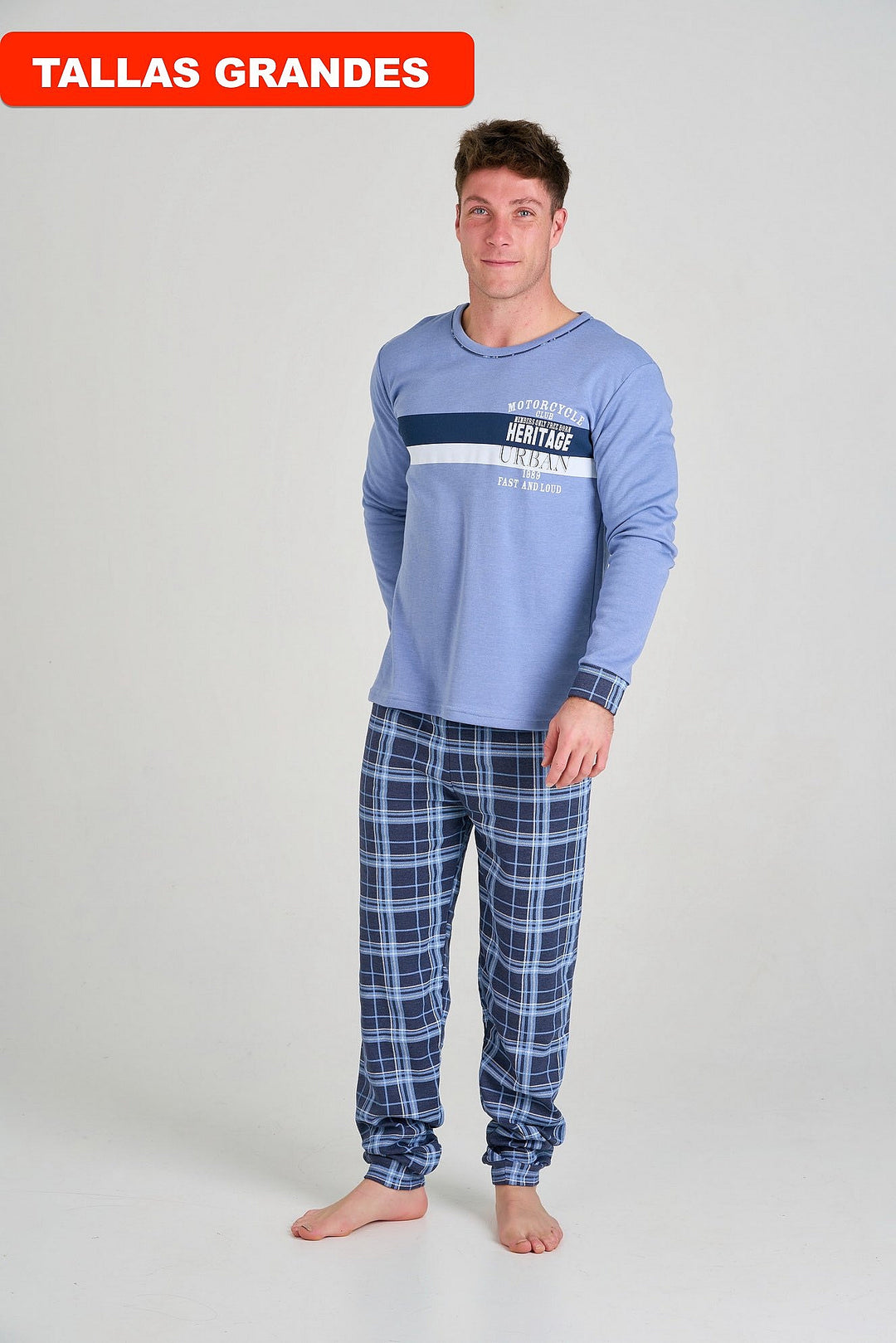 PIJAMA AFELPADO HOMBRE BROOKLYN Azul