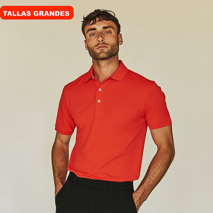 7291b POLO PIQUÉ CON PUÑO. CORTE HOLGADO 076-Rojo 2XL-64