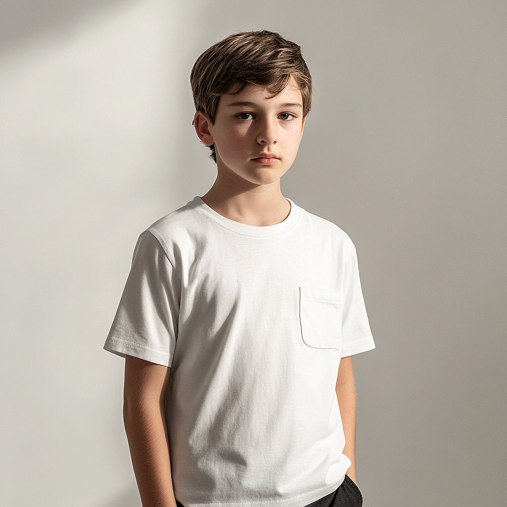 7135 CAMISETA MANGA CORTA CON BOLSILLO 000-Blanco