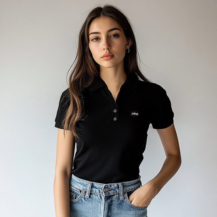 7875 POLO PIQUÉ CON PUÑO Y CORCHETES