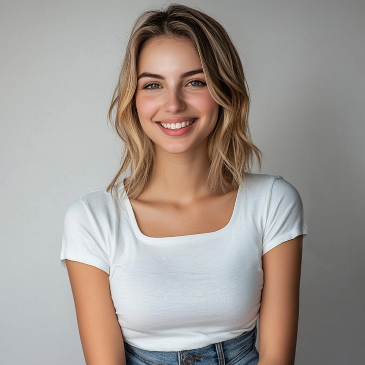 7824 CAMISETA MANGA CORTA CUELLO CUADRADO