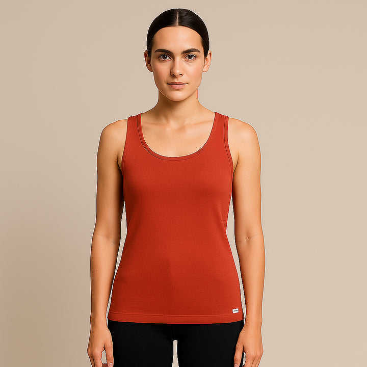 7803 CAMISETA DE TIRANTES NATURAL 076-Rojo