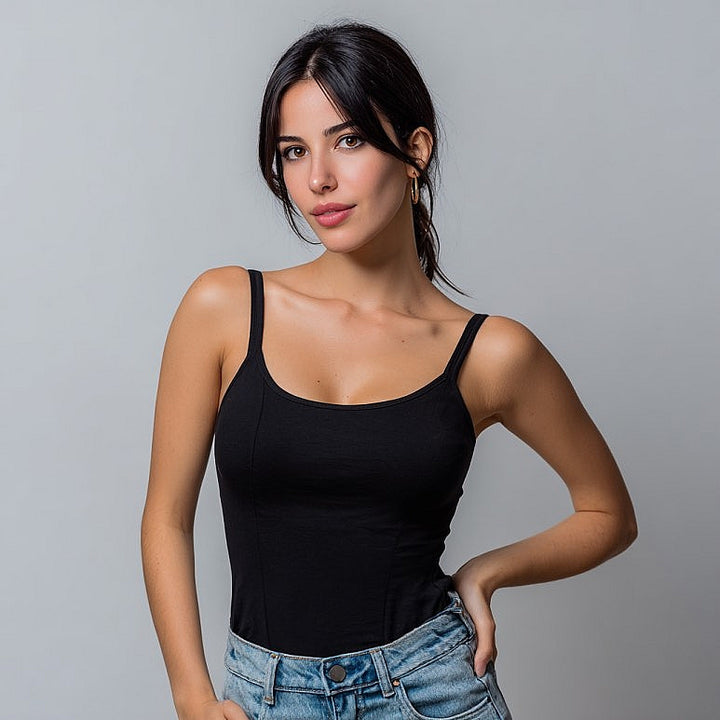 7804 CAMISETA TIRANTES FINOS 009-Negro