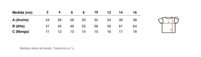 Medidas reales de 9102 CAMISETA MANGA CORTA SECADO RÁPIDO
