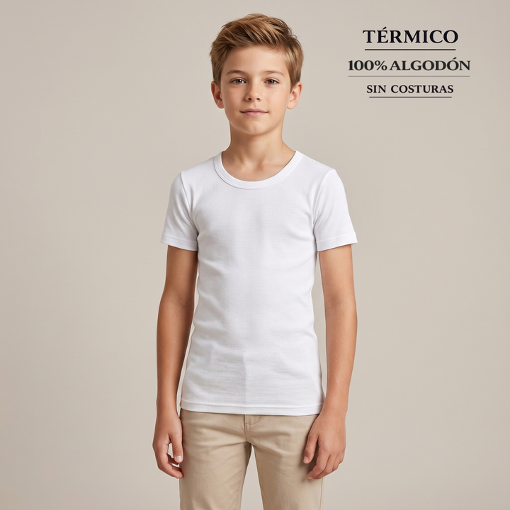 9152 CAMISETA MANGA CORTA AFELPADA TÉRMICA