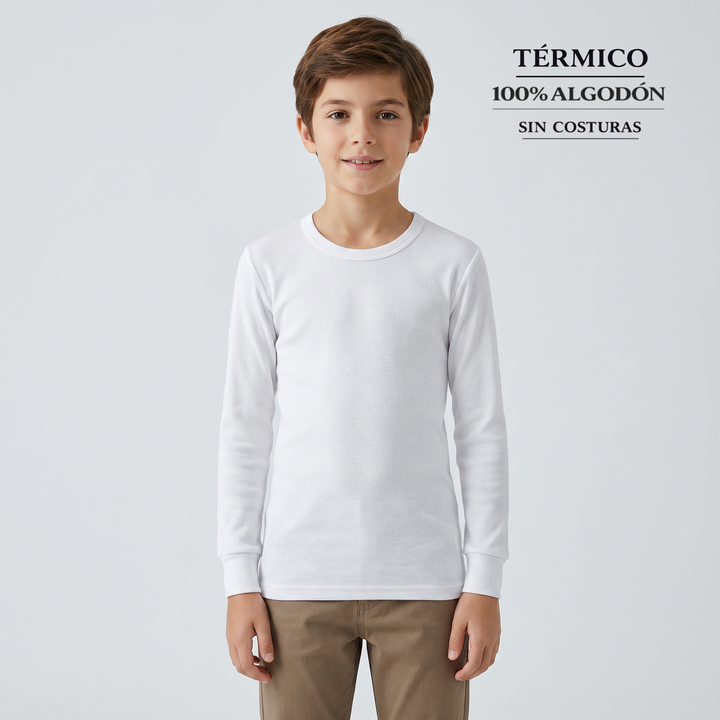 9153 CAMISETA MANGA LARGA AFELPADA TÉRMICA