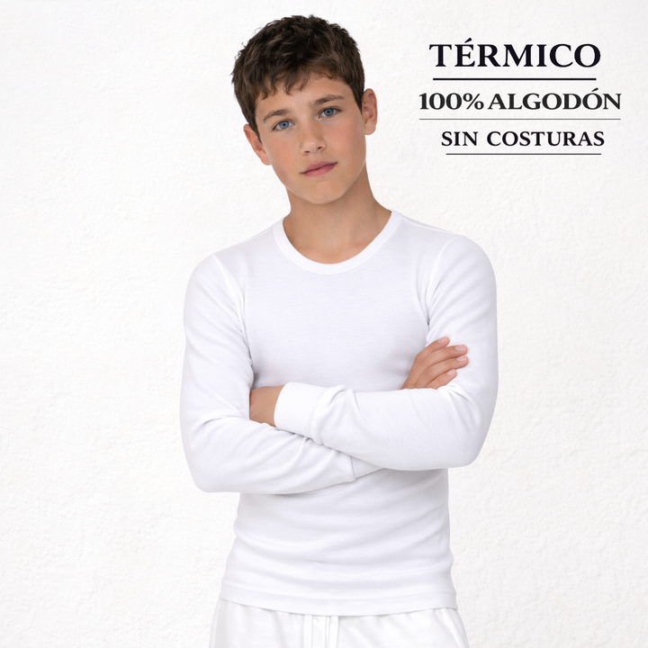9153 CAMISETA MANGA LARGA AFELPADA TÉRMICA