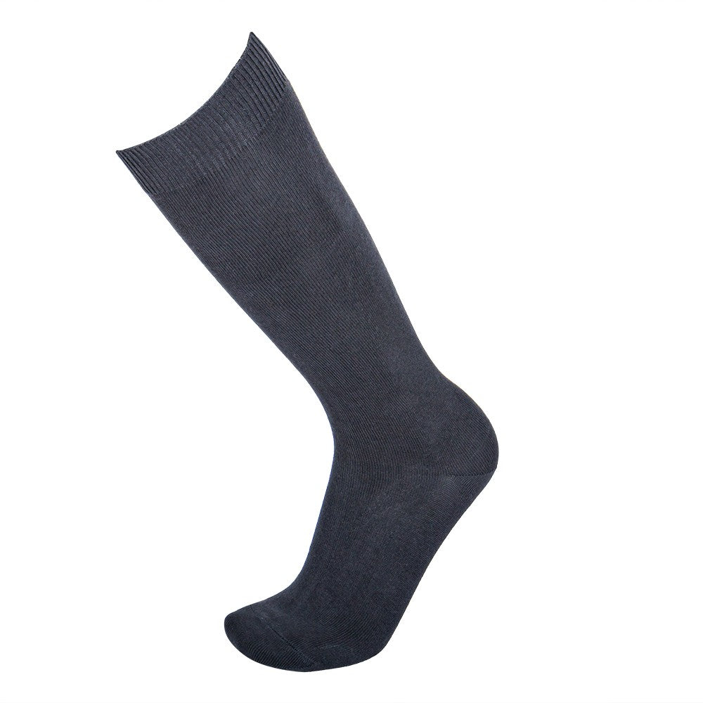 4495 CALCETÍN LISO ALTO 096-Gris Oscuro