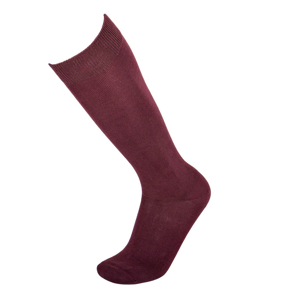 4495 CALCETÍN LISO ALTO 789-Granate