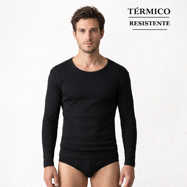 9203b CAMISETA TÉRMICA MANGA LARGA SECADO RÁPIDO 009-Negro 2XL-64