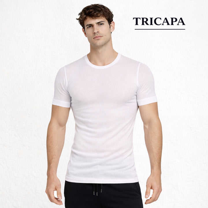 9256 CAMISETA MANGA CORTA TRICAPA 000-Blanco