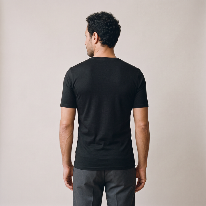 9258 Short-sleeved T-shirt in adaptable fabric. Winter fabric.