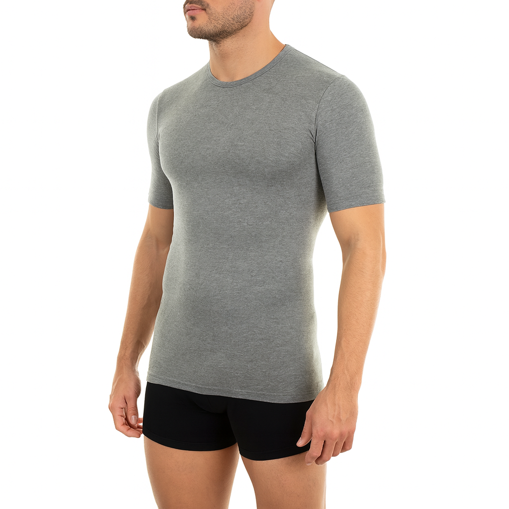 9258 Short-sleeved T-shirt in adaptable fabric. Winter fabric.