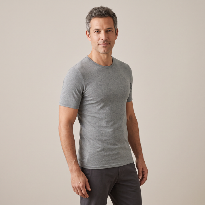 9258 Short-sleeved T-shirt in adaptable fabric. Winter fabric.