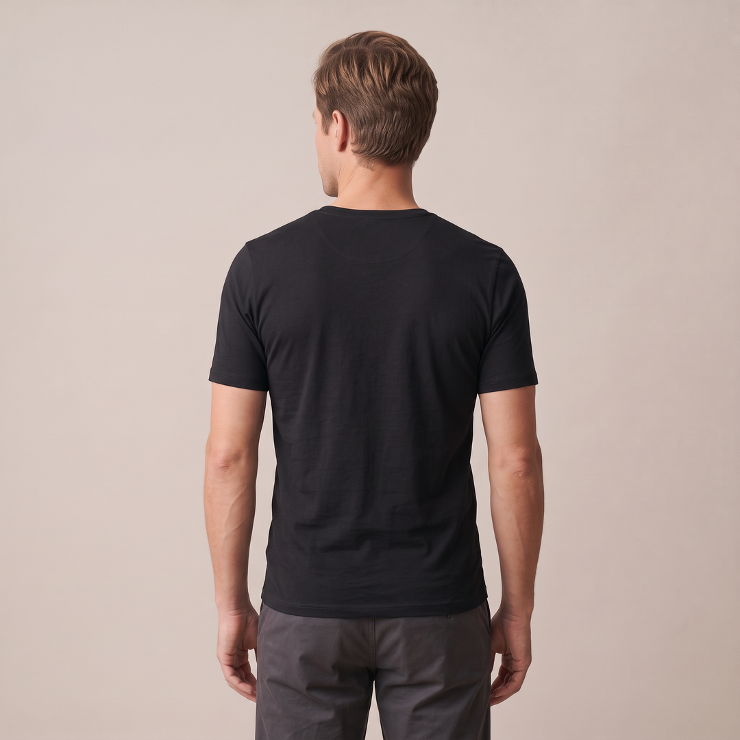 9268 SHORT-SLEEVE T-SHIRT IN ADJUSTABLE FABRIC. V-NECK. WINTER FABRIC.
