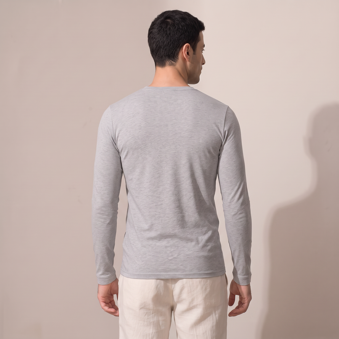 9269 CAMISETA MANGA LARGA TEJIDO ADAPTABLE. CUELLO V
